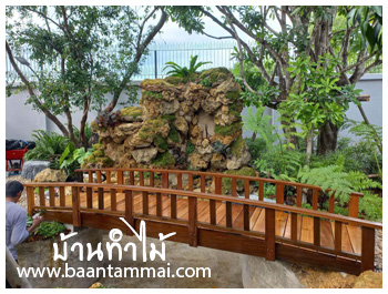 สะพานไม้แต่งสวน สะพานข้ามคลอง รับทำสะพานไม้